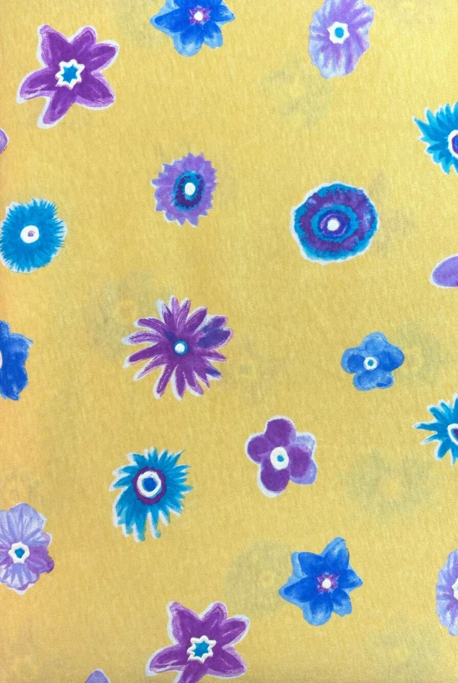 Vintage Concord Fabrics Floral Cotton Fabric 87"L x 61"W Quilt Craft
